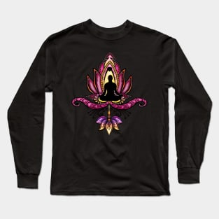 Wonderful colorful lotus flower Long Sleeve T-Shirt